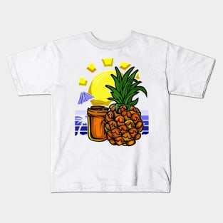 Pineapple Beach Design I love Fruit T-Shirt Kids T-Shirt